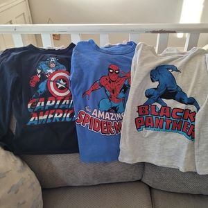 3 Marvel Superhero Shirts